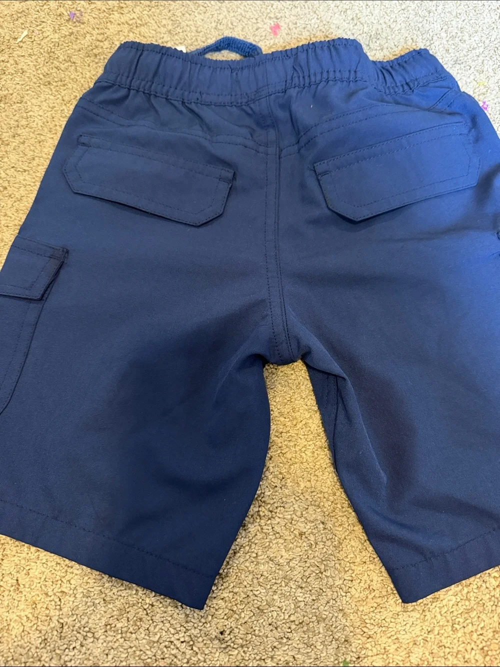 Weatherproof Navy Blue Cargo Shorts for Kids